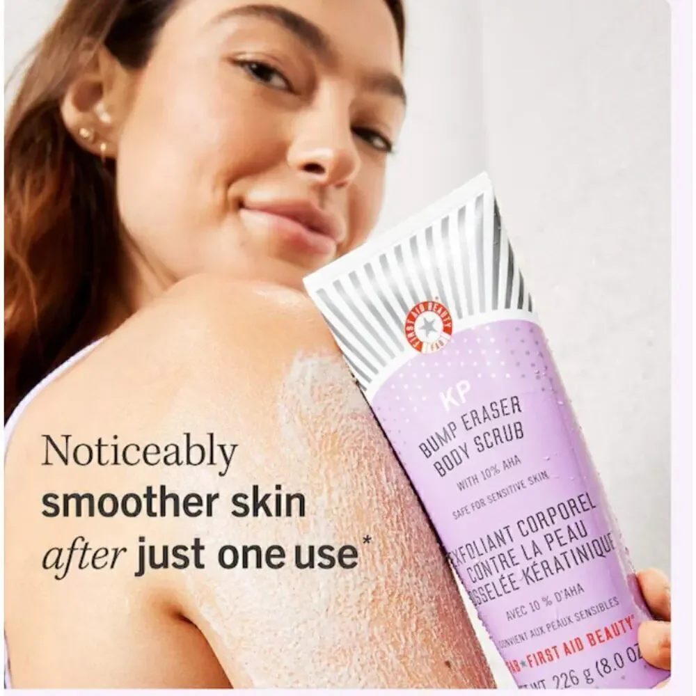 first aid, beauty, bump eraser body scrub only used once 2 oz